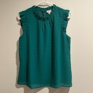 j crew sleeveless ruffle top